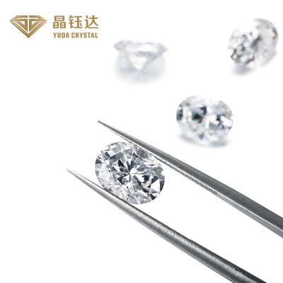 अंडाकार चमकदार कट 3.0ct एचपीएचटी आईजीआई प्रमाणित प्रयोगशाला में उगाए गए हीरे
